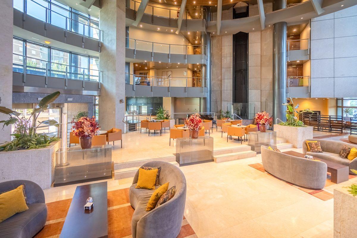 Eurostars Suites Mirasierra Madrid Exterior foto The lobby of the hotel